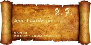 Ugor Fabiána névjegykártya